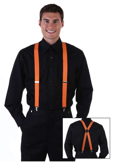 costume suspenders|halloween costume with suspenders.